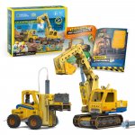 Puzzle 3D Cubic Fun excavator si stivuitor STEM National Geographic
