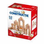 Cuburi de constructie din lemn 52 piese