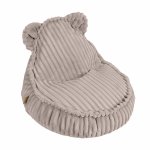 Fotoliu tip puf pentru copii MeowBaby pebble beige