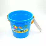 Galeata rotunda de plaja cu maner pentru nisip albastra DToys