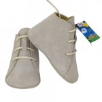 Ghetute cu siret pentru copii Baby fox Bit Nappa Ivory din piele naturala marime 18