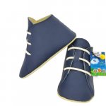 Ghetute cu siret pentru copii Baby fox Bit Nappa Bleumarin din piele naturala marime 18