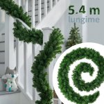 Ghirlanda decorativa luxury pine din crengi de brad artificial, lungime 5.4 m, ace 3d, decor craciun