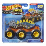 Masinuta metalica Hot Wheels monster truck big rigs cu 6 roti motosaurus scara 1:64