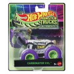 Masinuta Hot Wheels monster truck glow in the dark Carbonator XXL cu roti mov scara 1:64