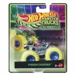 Masinuta Hot Wheels monster truck glow in the dark Podium Crasher scara 1:64