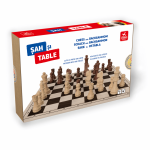 Joc sah si table din lemn 35 x 35 cm rege 7,62 cm