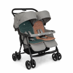 Carucior de gemeni Joie Aire Twin Pebble cu suspensii, reglabil, cadru din aluminiu, saltelute reversibile