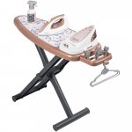 Jucarie Smoby masa si fier de calcat Tefal Ironing Board + Stream Iron cu 9 accesorii