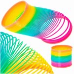Jucarie pentru copii tip Arc elicoidal Ikonka, realizat din plastic multicolor, dimensiune 7.5 x 6.5cm