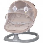 Leagan electric pentru copii Chipolino Lambada Tiramisu cu telecomanda, functie de scaun, sezut reglabil, plasa anti-insecte