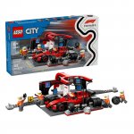 Lego City Boxa si mecanici F1 cu masina Ferrari