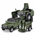 Masinuta metalica convertibila Land Rover Defender verde scara 1:32