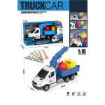 Masina de gunoi albastra cu frictiune, lumini si sunete