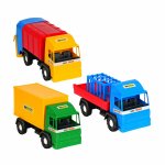 Set 3 mini camioane pentru copii Wader din plastic