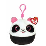 Plus breloc Ty squishy beanies panda bamboo 8.5 cm