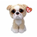 Jucarie din plus Ty Boos Pooch cainele taur englezesc cafeniu 15 cm