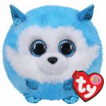 Jucarie din plus Ty beanie balls Prince husky albastru 8 cm
