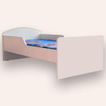 Pat pentru copii alb, 2-12 ani, 160x80 cm