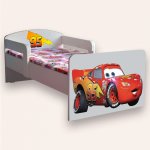Pat pentru copii Fulger Mcqueen, cu manere, 2-6 ani, 130x60 cm
