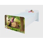 Pat pentru copii Masha si ursul, cu saltea, 2-6 ani, 130x60 cm