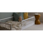 Pat pentru copii Woodies din lemn Montessori white 160x80 cm