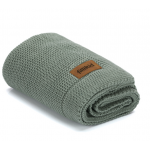 Patura tricotata din bumbac organic Fillikid Green 80x100 cm