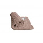 Patura tricotata din bumbac organic Fillikid Noa Taupe 70x90 cm