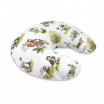 Perna pentru alaptat Qmini Fox on bikes din bumbac, cu husa detasabila, fermoar securizat, circumferinta 155 cm