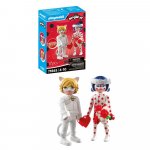 Set figurine Playmobil miraculous nunta visurilor cu Ladybug si Cat Noir