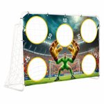 Poarta de fotbal 180 x 122 cm Ecotoys cu covoras de antrenament