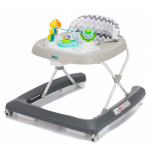 Premergator pentru copii Fillikid Grey cu jucarie, opritor de siguranta, reglabil pe incaltime si pliabil