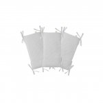 Protectie laterala pentru patut pachet 3x60 cm catifea Gri