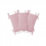 Protectie laterala pentru patut pachet 3x60 cm catifea Rose