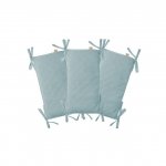 Protectie laterala pentru patut pachet 3x60 cm catifea Sage Green