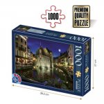 Puzzle 1000 piese Annecy Franta peisaje de noapte DToys