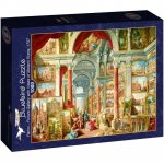 Puzzle 1000 piese Bluebird Paolo Panini picture gallery with views of modern Rome 1757