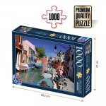 Puzzle 1000 piese Burano Italia peisaje de zi DToys