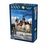 Puzzle 1000 piese Castelul Peles ziua imagini din Romania DToys