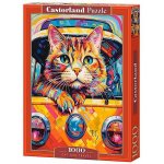 Puzzle 1000 piese Castorland cat bus travel