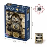 Puzzle 1000 piese Ceasul astronomic din Praga locuri celebre DToys