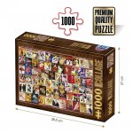 Puzzle 1000 piese DToys Cabaret postcards Vintage collage