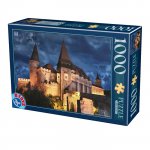 Puzzle 1000 piese DToys Castelul Corvinilor Hunedoara noaptea Imagini din Romania