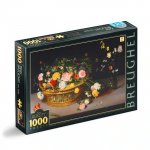 Puzzle 1000 piese DToys Jan Brueghel cel Batran Flowers in a basket and a vase
