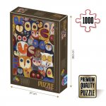 Puzzle 1000 piese DToys Kurti Andrea Bufnite