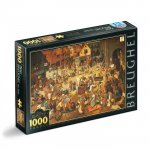 Puzzle 1000 piese DToys Pieter Bruegel cel Batran The fight between carnival and lent