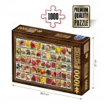 Puzzle 1000 piese DToys Vintage collage Flori