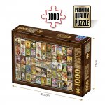 Puzzle 1000 piese DToys Vintage collage teas