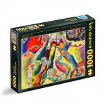 Puzzle 1000 piese DToys Wassily Kandinsky Painting with red spot