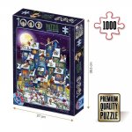 Puzzle 1000 piese Santa Claus party Cartoon collection DToys